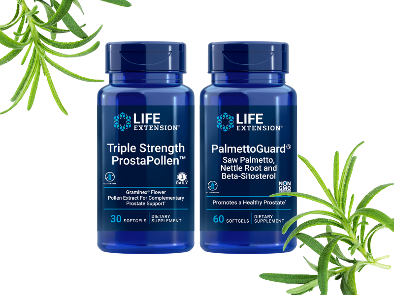 41% off bundle PalmettoGuard® Saw Palmetto/Nettle Root and Beta-Sitosterol and Triple Strength ProstaPollen™ 